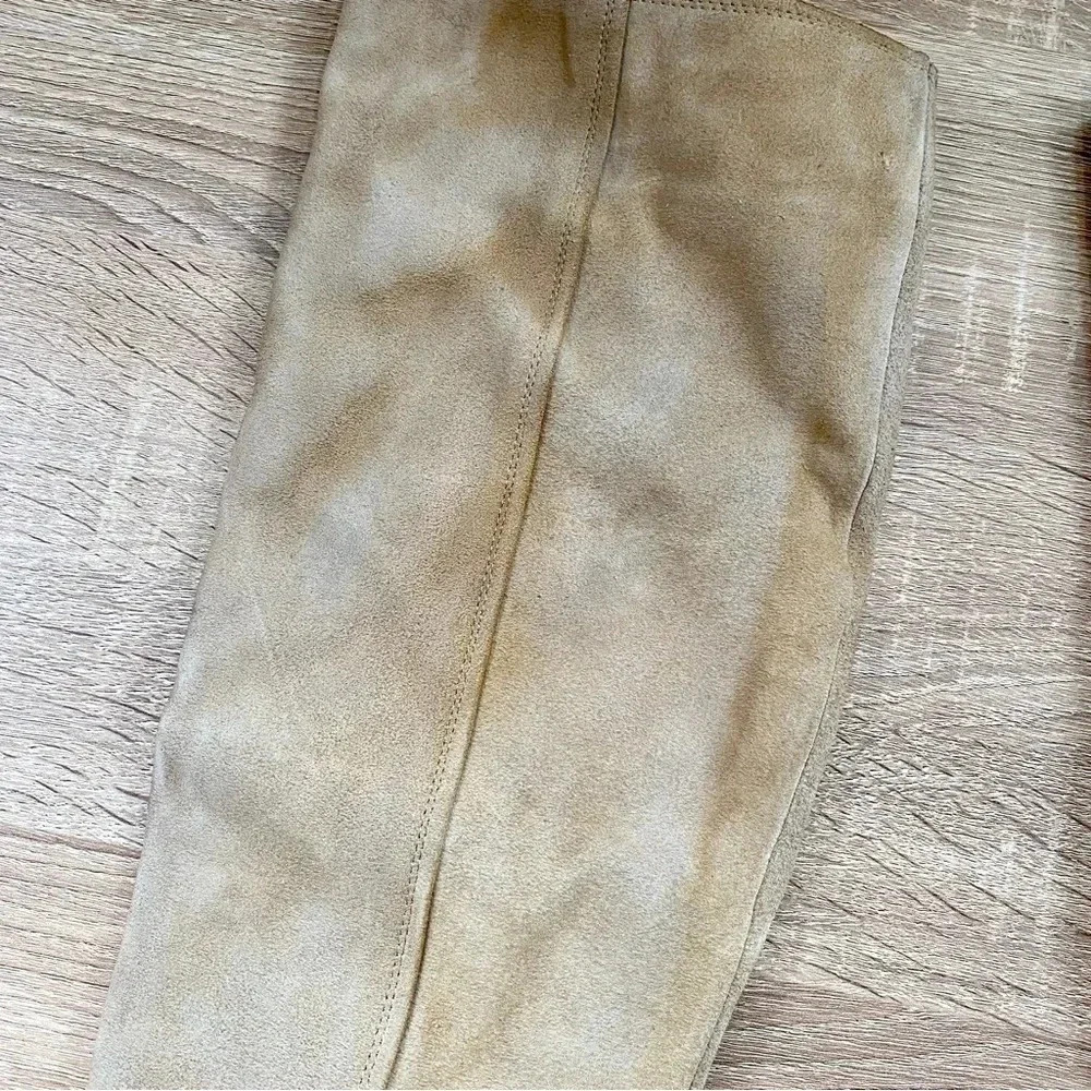 New Free People Sterling Knee High Suede Boots Brown Womens 6.5 - Picture 11 of 15